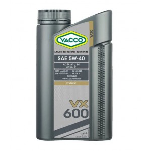 Масло моторное YACCO VX 600 5W40 (1L)