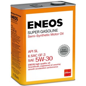 Масло моторное ENEOS 5W30 Super Gasoline  APi SL ILSAC GF-3 (4л)